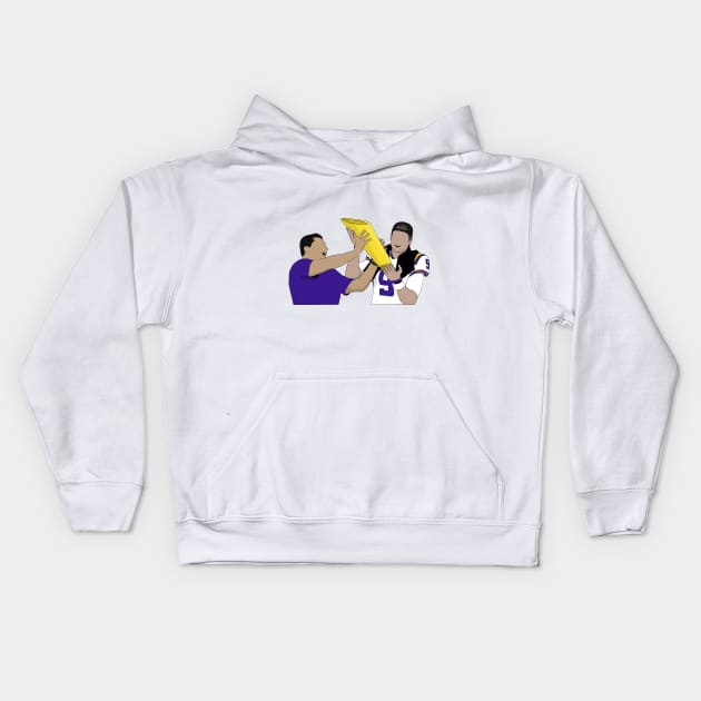 Joe Burrow and Ed Oregon Kids Hoodie by SickSticksCo